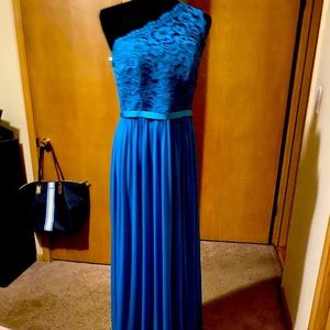 Special occasion floor length dress with slit on the side